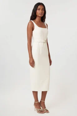 KarenMillen Robe Crayon Midi Ajustée En Tissu Stretch Compact<Femme Toutes Les Robes|Robes Mi-Longues
