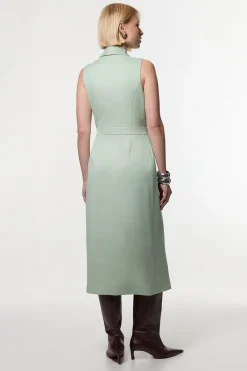 KarenMillen Robe Crayon Midi Ajustée Sans Manches Avec Ceinture Nouée<Femme Robes|Robes Mi-Longues