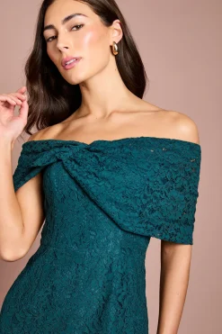 Coast Robe Crayon Midi En Dentelle À Épaules Dénudées<Femme Robes Mi-Longues|Satin Et Dentelle