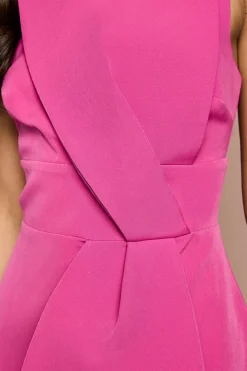 Robe Crayon Midi Lisa En Crêpe Beige Avec Détail Nœud