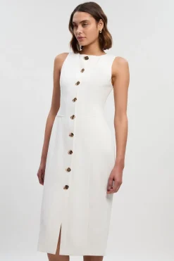KarenMillen Robe Crayon Mi-Longue à Boutons Essential Compact Petite<Femme Robes|Robes Mi-Longues