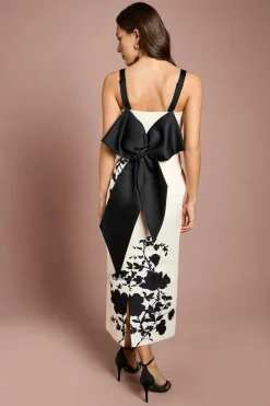 Robe Crayon Mi-longue À Imprimé Floral