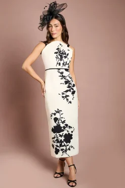 Robe Crayon Mi-longue À Imprimé Floral