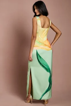 Coast Robe Crayon Petite à Col Halter avec Imprimé Floral Grande Échelle<Femme Robes Mi-Longues|Robes