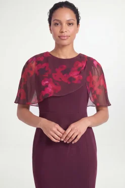 Robe Crayon Petite À Détail Cape Floral