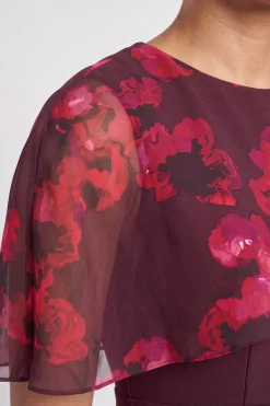 Robe Crayon Petite À Détail Cape Floral