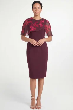 Robe Crayon Petite À Détail Cape Floral