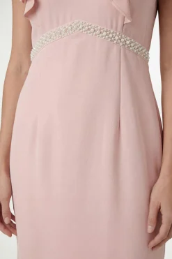 Wallis Robe Crayon Petite En Crêpe Ornée<Femme Robes|Robes Mi-Longues