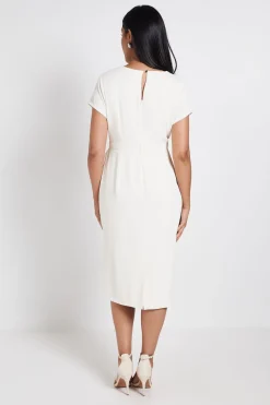 Robe Crayon Petite Taille En Crêpe Ajustée À Volants