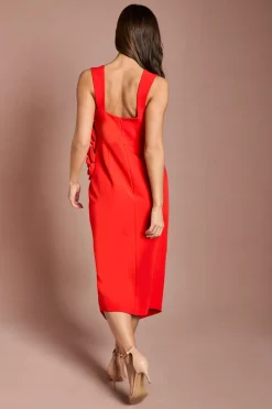 Robe Crayon Plissée À Corsage
