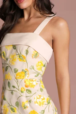 Coast Robe Crayon À Sequins Floraux Muse<Femme Robes|Robes Mi-Longues