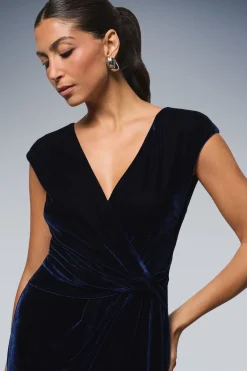 Wallis Robe Crayon Torsadée en Velours de Soirée<Femme Robes De Soirée|Toutes Les Robes