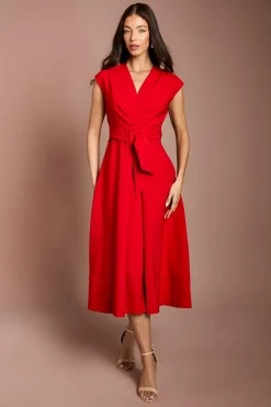 Robe Crêpe à Ceinture