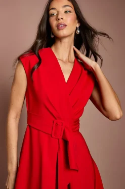 Robe Crêpe à Ceinture