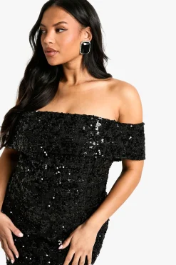 Robe décontractée bouclé grande taille à épaules dénudées