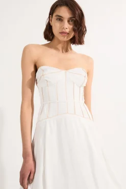 KarenMillen Robe de bal corset en viscose et lin<Femme Robes Corset|Robes Mi-Longues