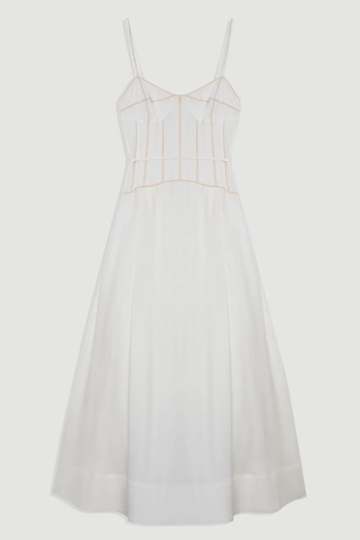 KarenMillen Robe de bal corset en viscose et lin<Femme Robes Corset|Robes Mi-Longues