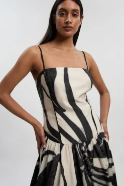 KarenMillen Robe de Bal Longue Tissée à Imprimé Floral Jacquard<Femme Robes Bal De Promo|Robes