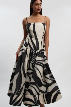 KarenMillen Robe de Bal Longue Tissée à Imprimé Floral Jacquard<Femme Robes Bal De Promo|Robes