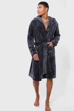 boohooMAN Robe de chambre à capuche<Homme Vêtements Confort