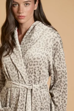 Robe De Chambre À Casynthétiqueche En Velours Motif Animal