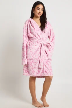 Robe De Chambre Mini À Casynthétiqueche Imprimé Nœuds