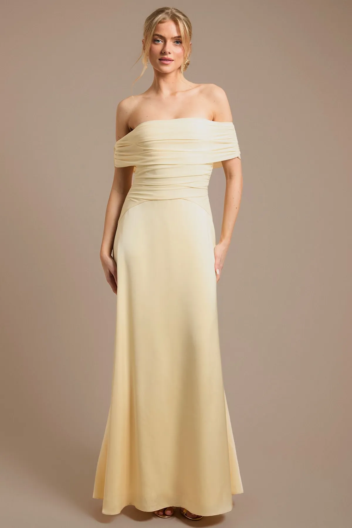 Oasis Robe De Demoiselle D'honneur Bardot En Tulle Et Satin<Femme Robes Demoiselles D'Honneur|Satin Et Dentelle