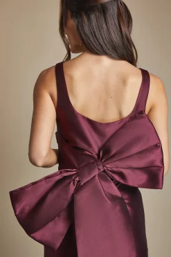 Coast Robe de Demoiselle d'Honneur Droite Sans Manches en Sergé avec Nœud Statement au Dos<Femme Toutes Les Robes|Robes Demoiselles D'Honneur