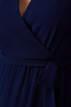 Oasis Robe de Demoiselle d'Honneur en Georgette à Col V et Manches Bouffantes Étagée<Femme Toutes Les Robes|Robes Demoiselles D'Honneur