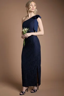 Robe de Demoiselle d'Honneur en Satin à Col Bénitier et Bretelles