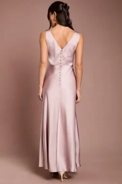 Robe De Demoiselle D'honneur En Satin Sans Manches
