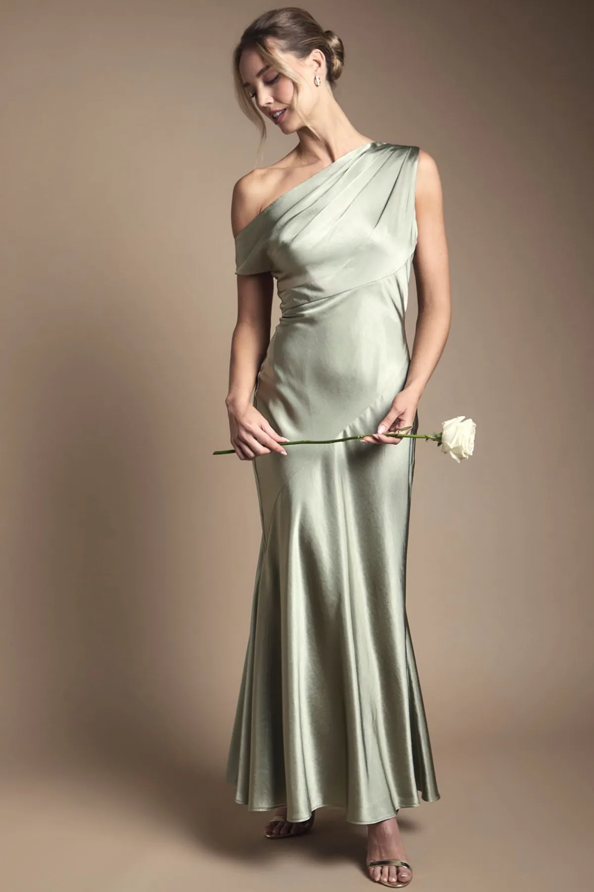Coast Robe de Demoiselle d'Honneur Longue Sirène en Satin Asymétrique Moulante<Femme Robes Demoiselles D'Honneur|Satin Et Dentelle
