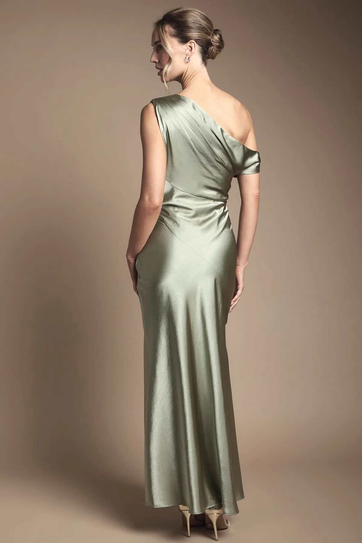 Coast Robe de Demoiselle d'Honneur Longue Sirène en Satin Asymétrique Moulante<Femme Robes Demoiselles D'Honneur|Satin Et Dentelle