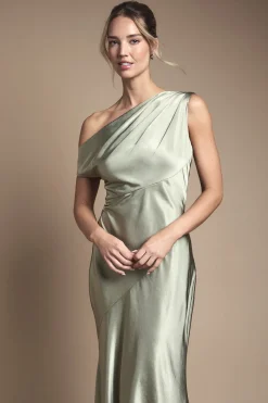 Coast Robe de Demoiselle d'Honneur Longue Sirène en Satin Asymétrique Moulante<Femme Robes Demoiselles D'Honneur|Satin Et Dentelle