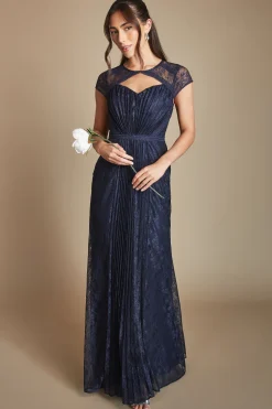 Coast Robe De Demoiselle D'honneur Légère À Panneaux De Dentelle Cordelée<Femme Robes Demoiselles D'Honneur|Satin Et Dentelle