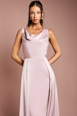 Coast Robe de Demoiselle d'Honneur Longue en Satin à Col Bénitier sans Manches Honoured<Femme Robes Demoiselles D'Honneur|Satin Et Dentelle