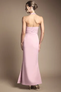 Coast Robe de Demoiselle d'Honneur Mi-Longue à Col Halter et Taille Froncée<Femme Toutes Les Robes|Robes Demoiselles D'Honneur
