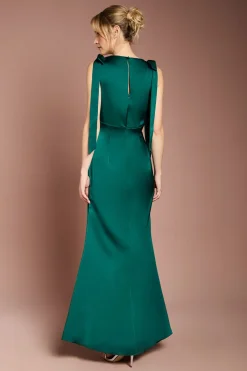 Coast Robe de Demoiselle d'Honneur Maxi en Satin Honoured Sans Manches Col Haut Épaules Nouées<Femme Robes Demoiselles D'Honneur|Satin Et Dentelle