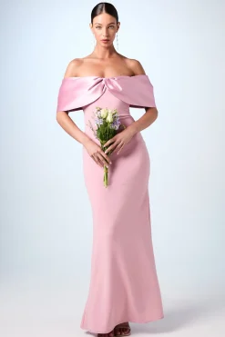 Coast Robe de Demoiselle d'Honneur Maxi Scuba à Manches Satinées<Femme Robes Demoiselles D'Honneur|Satin Et Dentelle