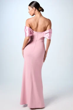 Coast Robe de Demoiselle d'Honneur Maxi Scuba à Manches Satinées<Femme Robes Demoiselles D'Honneur|Satin Et Dentelle