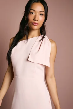 Robe de Demoiselle d'Honneur Maxi Coast Honoured à Une Épaule avec Nœud
