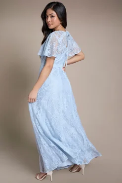 Robe De Demoiselle D'honneur Petite En Dentelle À Manches Ange