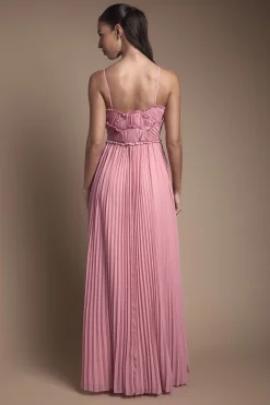 Oasis Robe de Demoiselle d'Honneur Plissée à Bretelles avec Détail Volant<Femme Toutes Les Robes|Robes Demoiselles D'Honneur