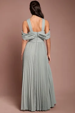 Robe De Demoiselle D'honneur Plissée À Épaules Dénudées
