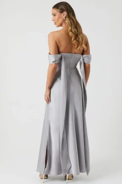 Coast Robe de Demoiselle d'Honneur Satinée Bandeau Épaules Dénudées<Femme Robes Demoiselles D'Honneur|Satin Et Dentelle