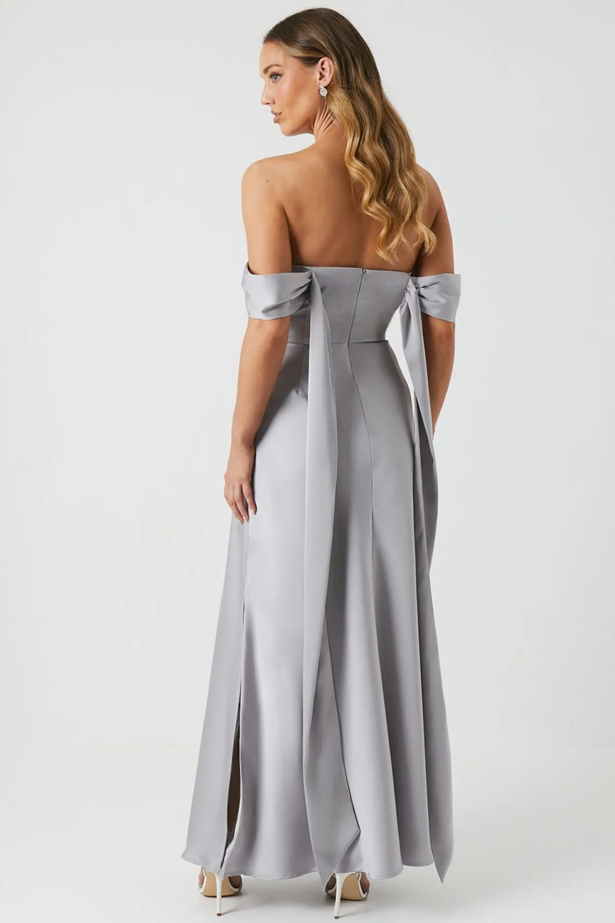 Coast Robe de Demoiselle d'Honneur Satinée Bandeau Épaules Dénudées<Femme Robes Demoiselles D'Honneur|Satin Et Dentelle