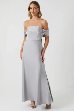 Coast Robe de Demoiselle d'Honneur Satinée Bandeau Épaules Dénudées<Femme Robes Demoiselles D'Honneur|Satin Et Dentelle