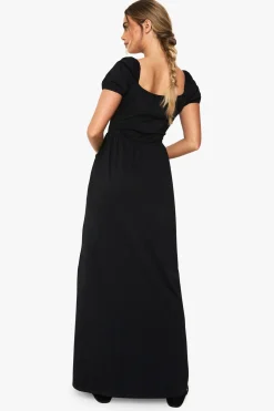 Robe de laitière en coton à manches bouffantes
