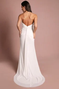 Robe De Mariée Bustier À Détail Drapé Et Corsage Structuré