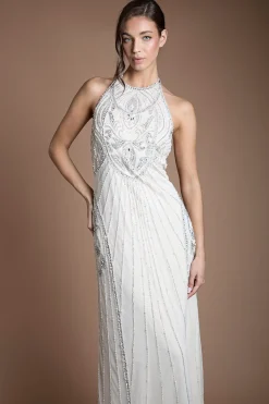 Robe de Mariée Coast Honoured à Col Halter Sculptante et Ornementée